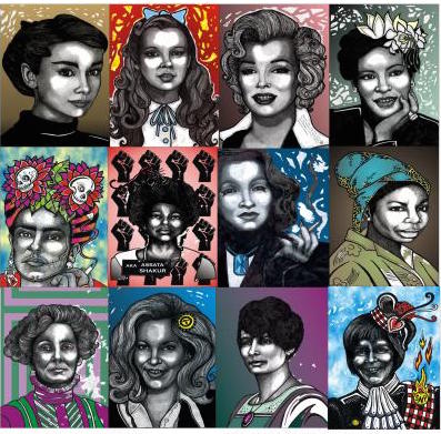 msmandymcintosh's tweet photo. On the day we parade our @processions2018 banner around Ferguslie as part of #TannahillThreads we will launch a new exhibition in the public library @TannahillCentre of incredible work by #EvyCraig depicting inspirational women selected by a variety of sisters from all walks https://t.co/pdIt1z3TCC