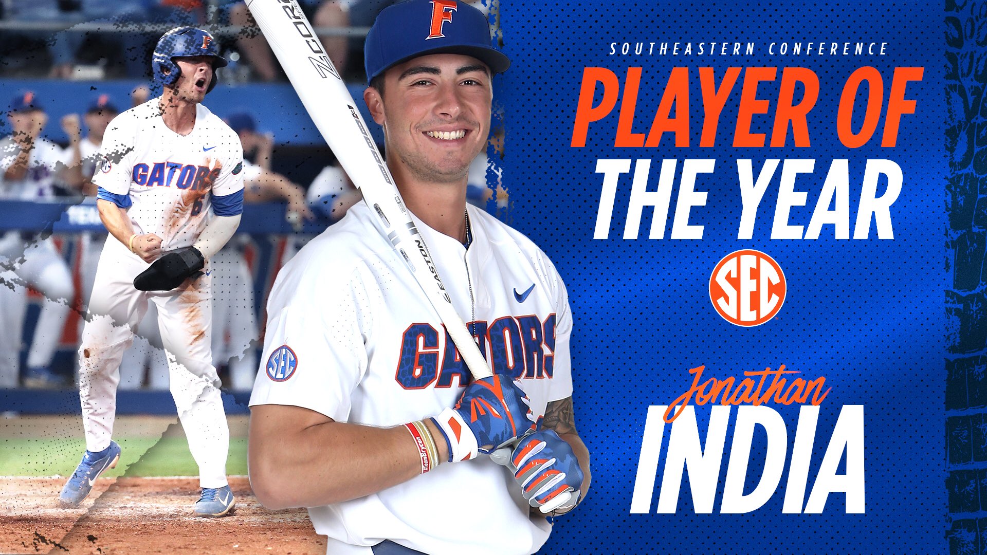 Florida Gators Baseball on X: For the fourth time in program history, the  best player in the @SEC is from the #Gators! Jonathan India joins Mike  Zunino (2011) and Matt LaPorta (2005