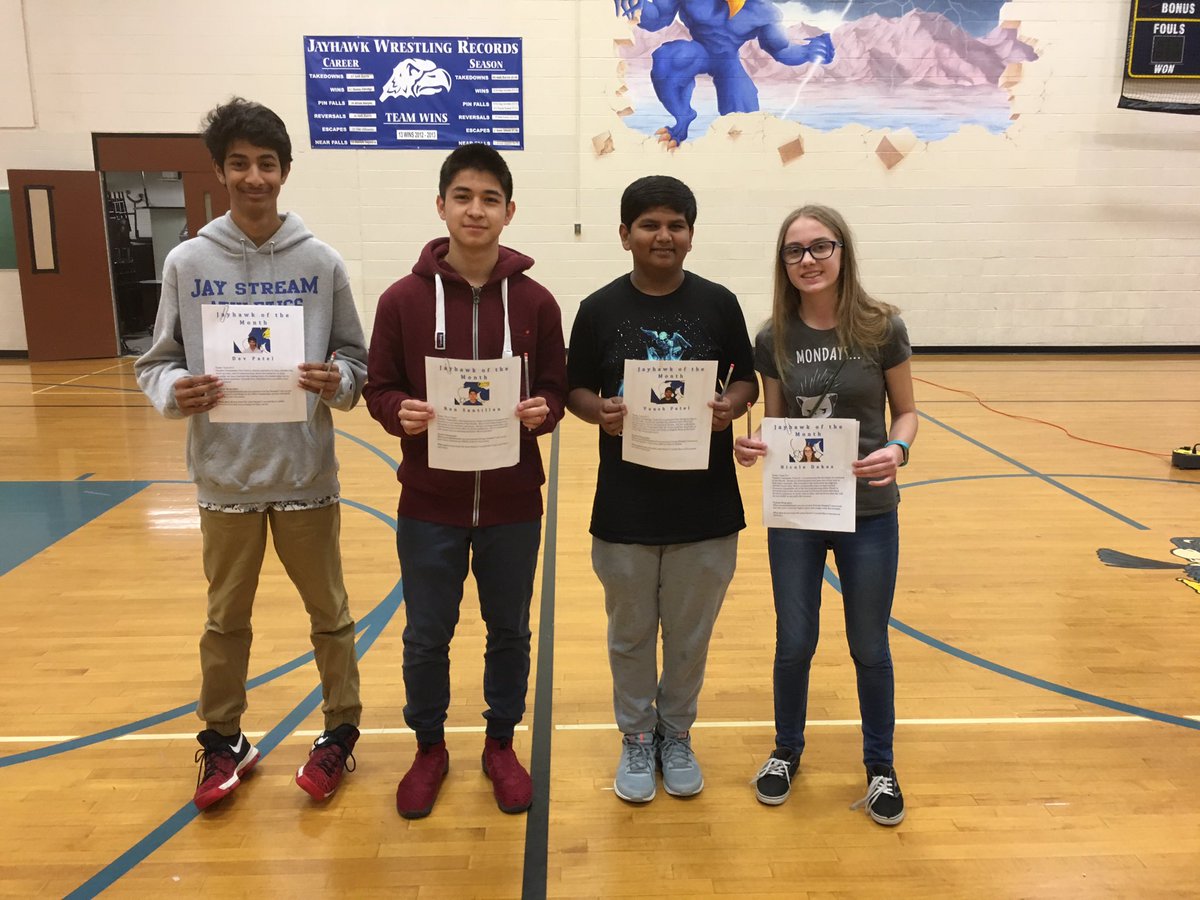 JSAthleticsD93's tweet photo. Congratulations to the 8th Grade Jayhawks of the Month &amp; the 8th Grade Sportsmanship Award Winners! #jsjayhawkway #ccsd93 https://t.co/aW1EUD6pBM