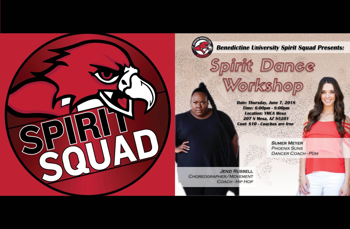 Mesa_Redhawks's tweet photo. SPIRIT SQUAD: Our @BenUSpiritSquad will be hosting a Summer Spirit Dance Workshop on Thursday, June 7 at the Downtown Mesa YMCA from 6:00 p.m. to 8:00 p.m. Come out and learn from the best in the business! More information can be found here: https://t.co/e2uIQAMGkr #BeRedhawks https://t.co/rgRx7t3IIe