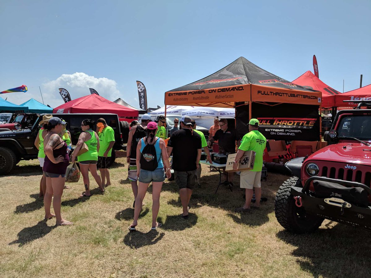FullThrottleAGM's tweet photo. Thank you to everyone who stopped by and said hi at our booth this past weekend. #unlimitedoffroadshow #JeepResort was awesome. See you all next year! @bfgoodrichtires #uorshow #jeeplife #crystalbeach #gotopless #bfgoodrichtires #TeamFullThrottle #ExtremePowerOnDemand #AGMBattery https://t.co/eRy34rcJuc