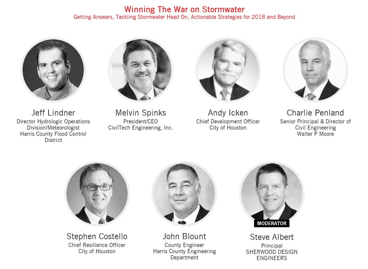 #Houston Principal, Steve Albert, will be moderating a panel on the future of #stormwater in Houston at <a href="/BisnowHouston/">Bisnow Houston</a>'s State of the Market in a couple weeks! Get your tickets now for this riveting discussion! -> bit.ly/2IFdLPT