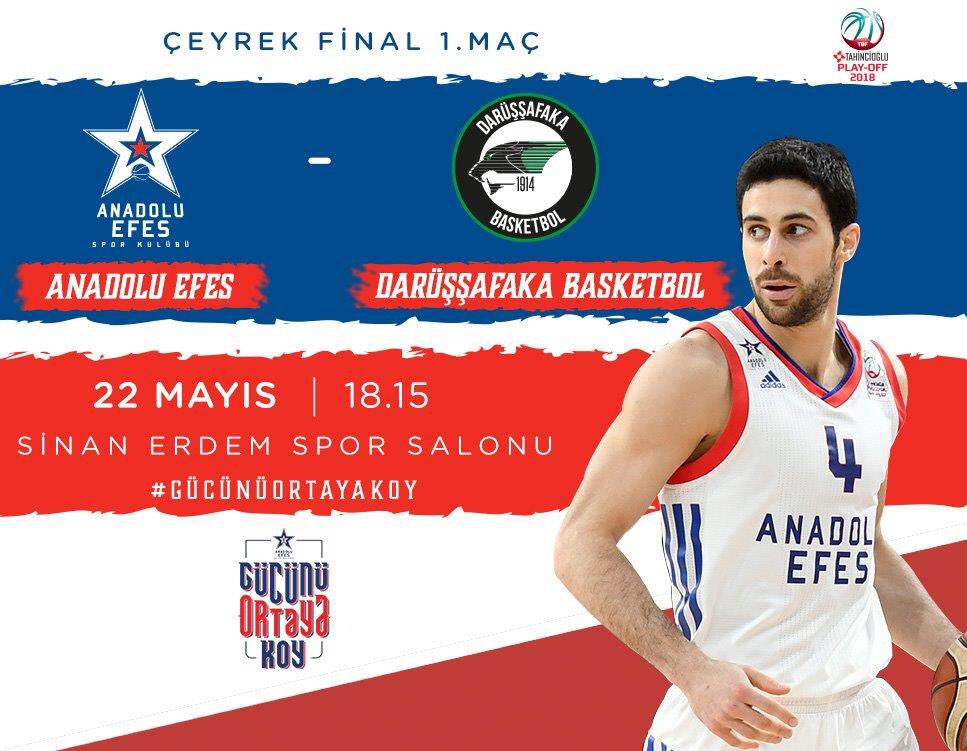 Darüşşafaka Basketbol ile eşleştiğimiz çeyrek final serisinin ilk maçını Sinan Erdem Spor Salonu'nda oynuyoruz. Playoff heyecanını yaşamak ve serinin ilk maçında yanımızda olmak için biletini hemen al! 

mobile.tixbox.com.tr/etkinlik/4299/…