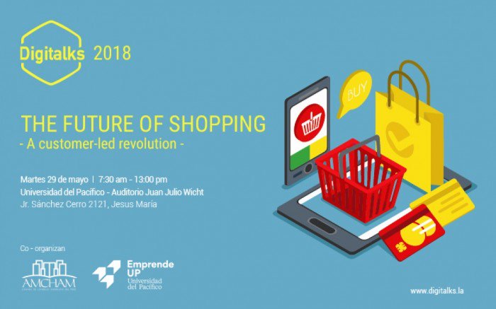 digitalksla's tweet photo. ¿Cómo compraremos en el futuro? ¿VR/AR, procesos de pago biométricos? Nos vemos en Digitalks - The Future of Shopping https://t.co/96LpM3xlIy cc: @mercadopago @IBM_Peru @BCPComunica @OracleLatam @neurometricslab @EmprendeUP @amchamperu @MINPRODUCCION #startups #shopper #ecommerce https://t.co/EXkNJIfjZr