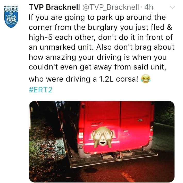 @thamesvalleypolice Bracknell win the Internet with this one! Bravo!