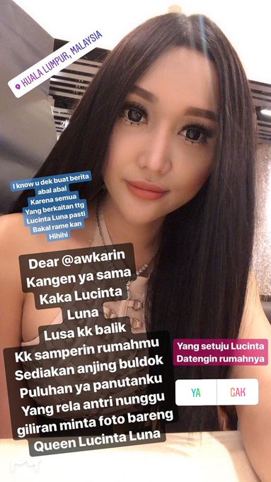 Pesan Lucinta Luna untuk Awkarin