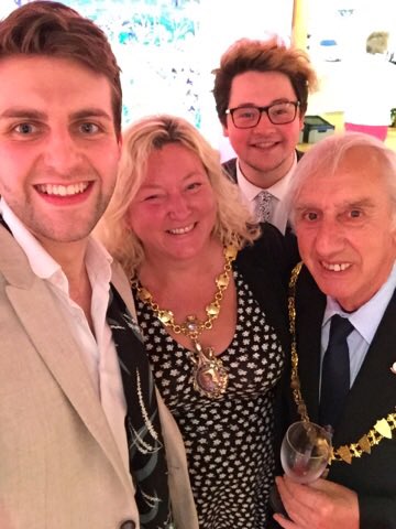 FXU_Welfare's tweet photo. Lovely to attend both Penryn and Falmouth Mayor Making Ceremonies this week with @FXU_Falmouth excited to being working with Shelly and Grenville for another year #2Chainz https://t.co/ITAcLZH3pI