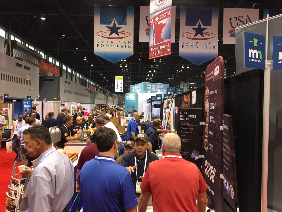 MNagriculture's tweet photo. We’re ready! MDA staff are in Chicago for the @NatlRestShow and @SWEETSandSNACKS Expo. The AGRI New Markets Program helps food and beverage companies access new markets and grow their businesses. #MnPavilion #MnNaturally #NRAShow18 #SSE18 https://t.co/KcmkUAZaWl