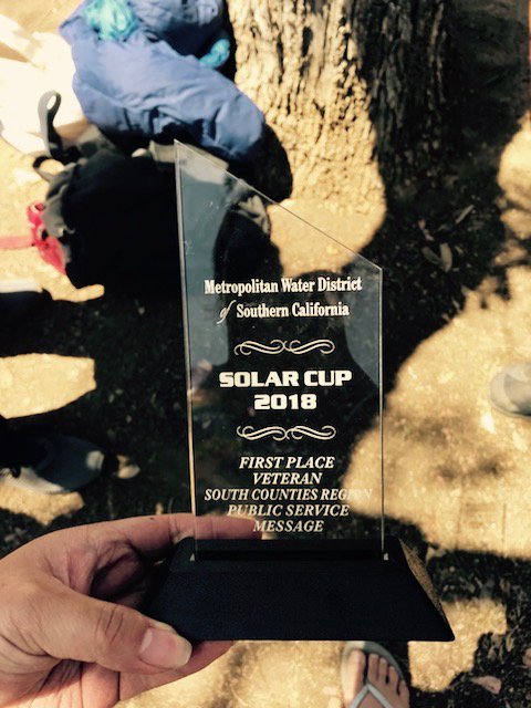 CoastHighSchool's tweet photo. Congratulations Coast High School for 1st Place Public Service Announcement in the Solar Boat competition on Lake Skinner! Solar Cup 2018! https://t.co/MYYbjmjZD8