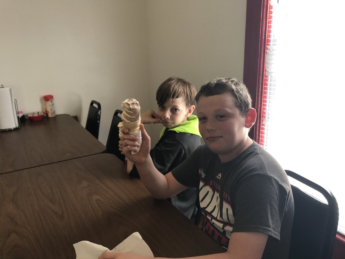 WCDistrict235's tweet photo. 26 WCMS students were awarded for good behavior this year with a walking field trip to Kone Korner for some ice cream #WCHeat #PBIS #icecream #middleschool https://t.co/ZfFiCsTDXx