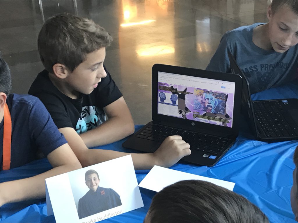 DrJ_Anderson's tweet photo. The @westportcats 5th Grade Showcase was fantastic! Super impressed how the students owned & shared their learning as part of their promotion.
#LearnerPortfolio #spslearning https://t.co/4DGaQ0ZBru