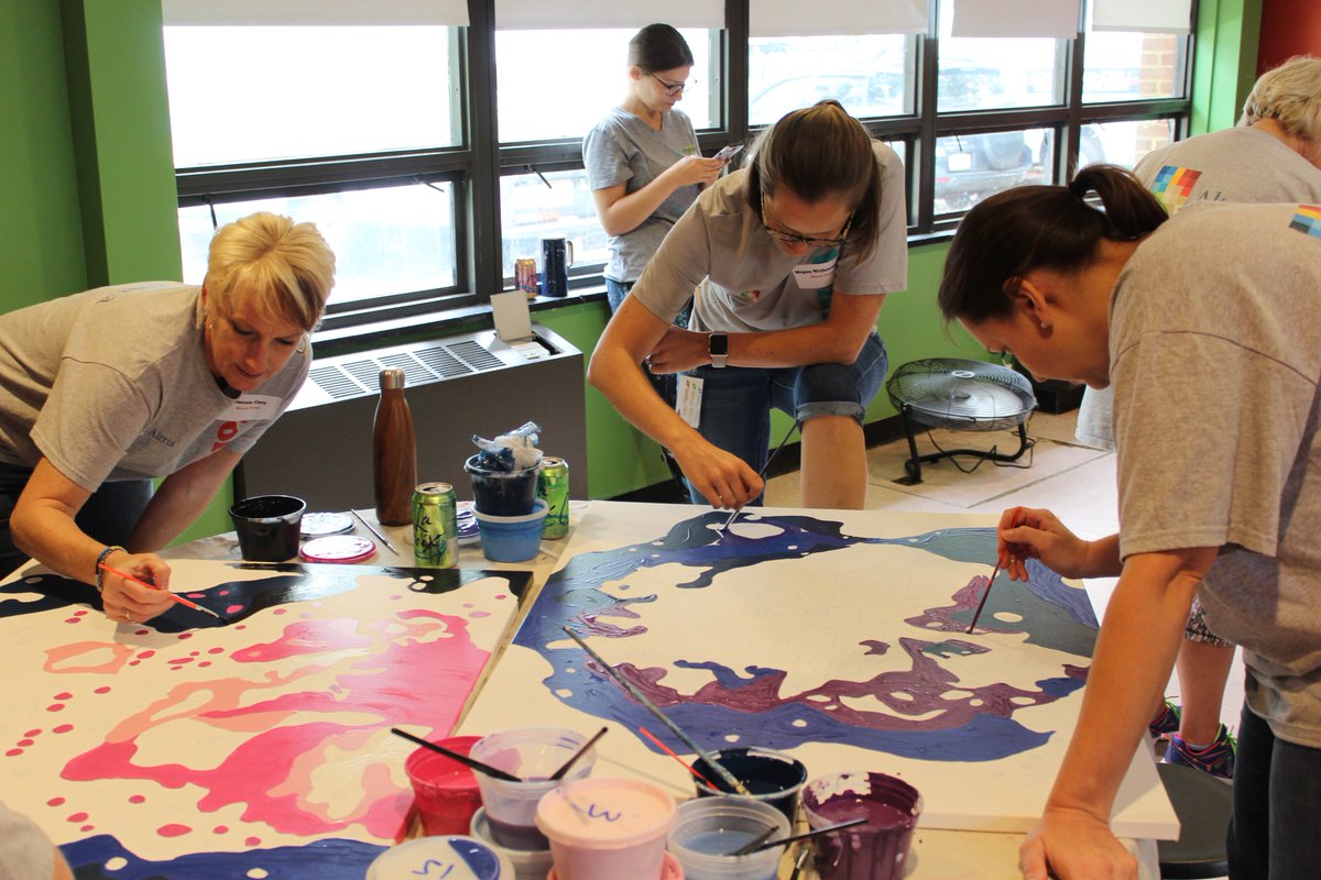 Our Crisis Stabilization Unit for children's mental health is getting a fresh look with the help of Altria. Dozens of volunteers took up paint brushes to add welcoming wall colors and create handmade art. <a href="/AltriaNews/">Altria</a> <a href="/HandsOnRVA/">HandsOnRVA</a>