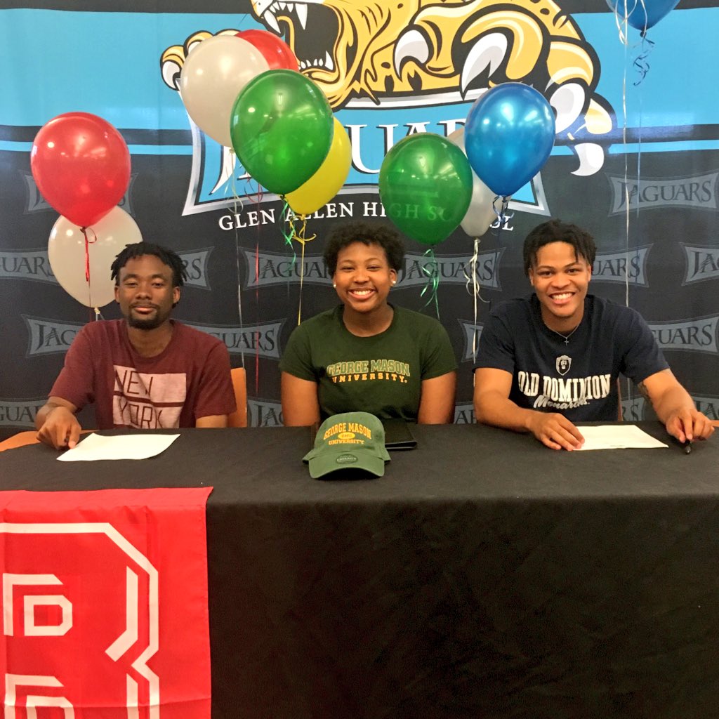 gahsxctf's tweet photo. Today we celebrated some of our incredible and hardworking seniors as the committed to continue their track &amp; field careers at the collegiate level. Jessica McRae to GMU, Anthony Garner to ODU, and James Mayo to Bridgewater. Very much deserved. #traditionnevergraduates #sosoproud https://t.co/ZFRsnk4wkM