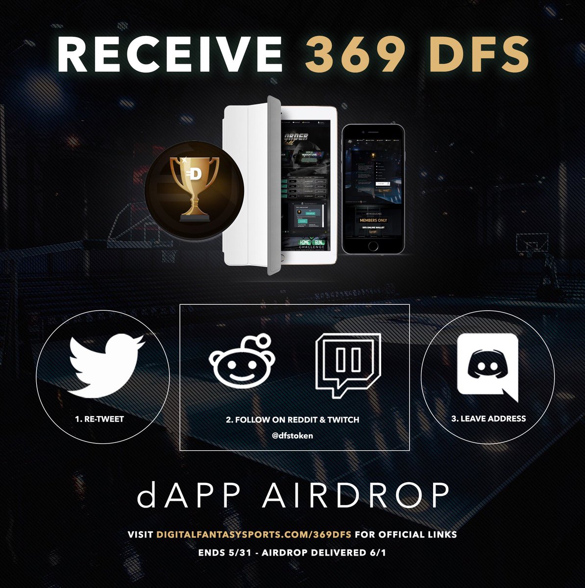 magatrumpsarmy's tweet photo. ONE WEEK LEFT. Don’t miss your chance to receive 369 $DFS #AIRDROP
🏟
ReTweet&amp; Follow DFS on Reddit and Twitch and receive 369 Instantly. 
🏆#fantasysports #crypto #dfs #erc20
⚾️ 
Rules: https://t.co/JNu1Dfscdg

Reddit: https://t.co/qe7rCdutbG

Twitch: https://t.co/9B05ugaVNN https://t.co/ft1vNTfYcb