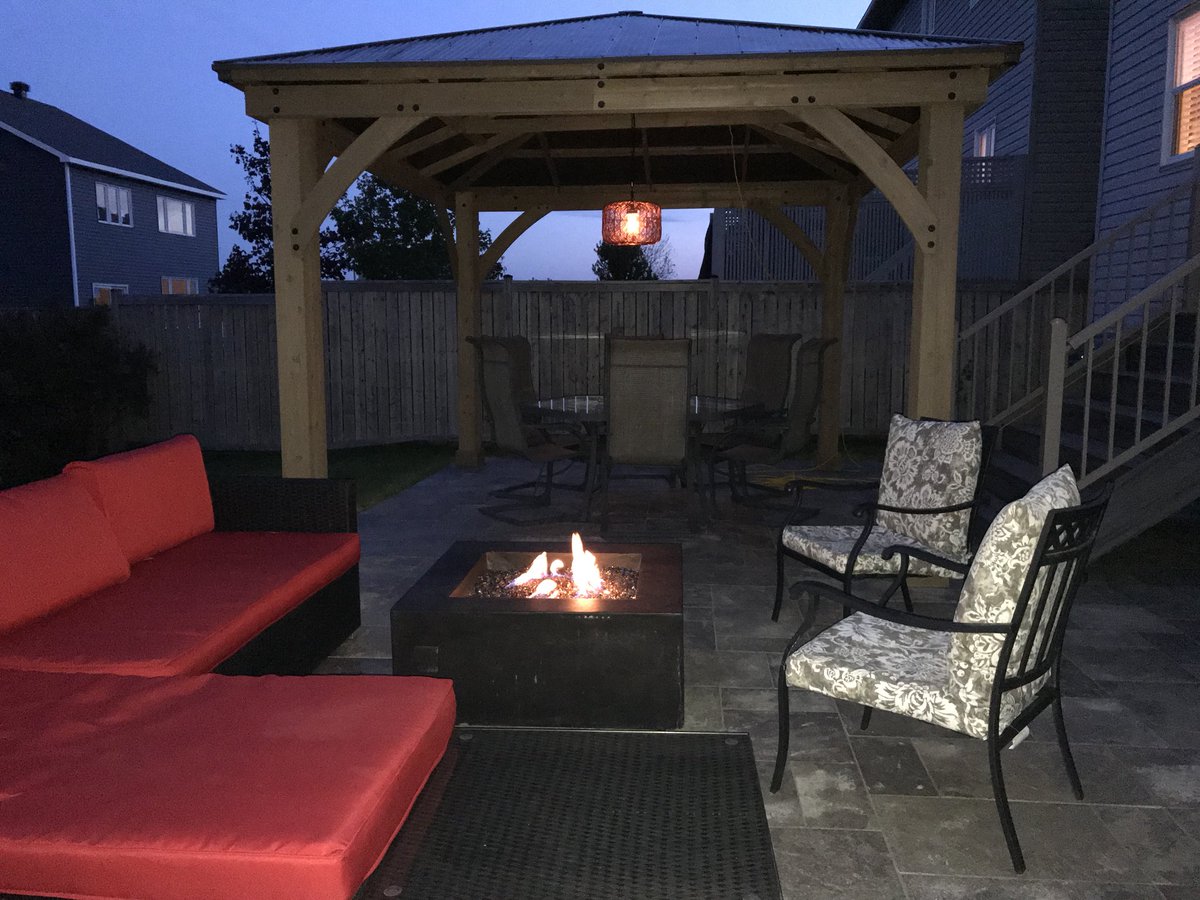 cathykelly80's tweet photo. We made it pretty much unscathed thru gazebo construction 🔨🍺 #Yardistry #warped #Costco https://t.co/tdWOkTK6eV