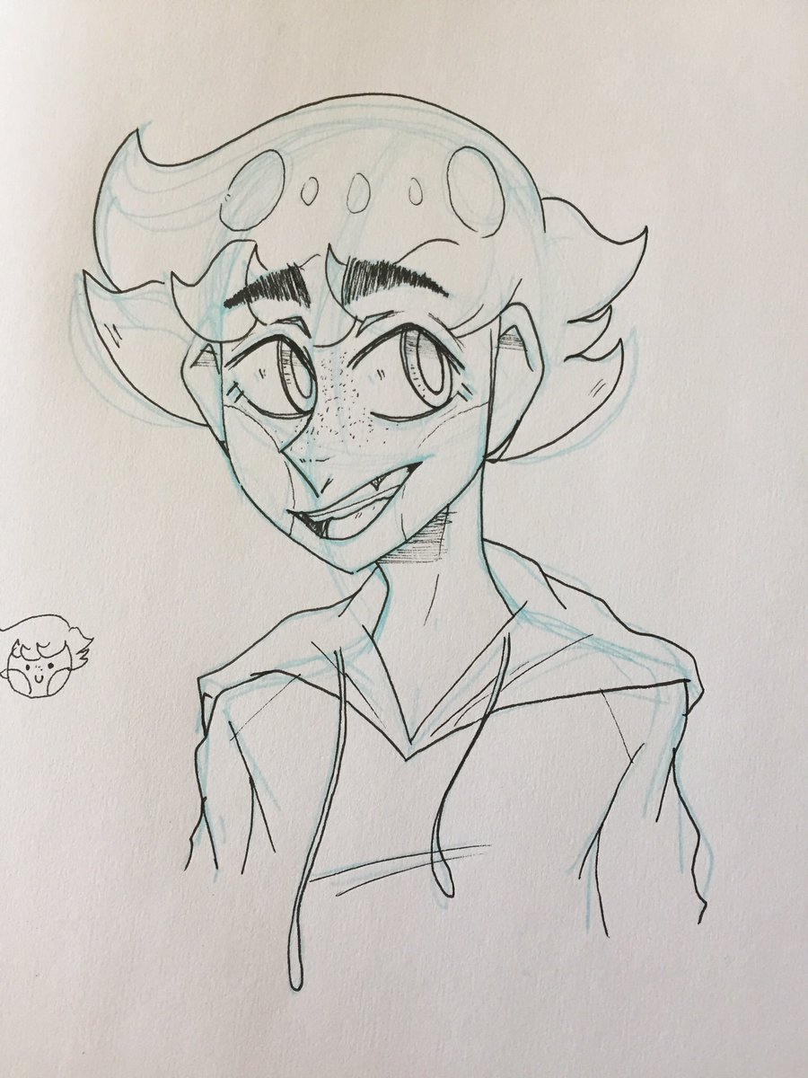 My octo boi Noodle whom I love dearly 👌🏻😤💕💞 and his possible human form? I dunno lol