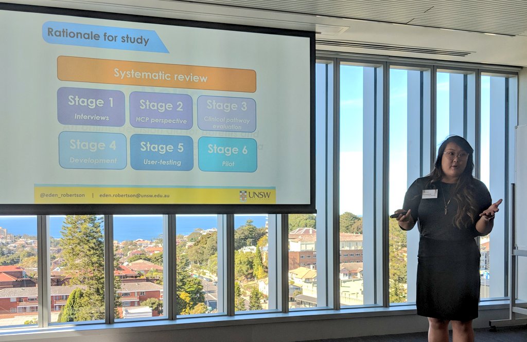 ChrisSigno's tweet photo. .@Eden_Robertson on developing the Delta decision aid: innovative support for young cancer patients deciding whether to enrol in a clinical trial #OnlineInterventions #ehealth https://t.co/gJGXCDRuXb