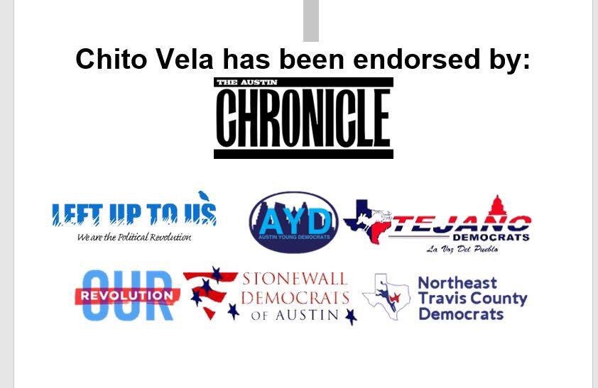 chitoforatx's tweet photo. Polls are open #HD46! I want to fight for you as State Representative. I'm very proud to receive endorsements from these amazing organizations: @AustinChronicle @LeftUpToUs @AustinYoungDems @atxtejanodems @NorthAustinOR @StonewallAustin @netcodems https://t.co/3eQTT9gn3k #TXLege https://t.co/9o9jtDXVN3