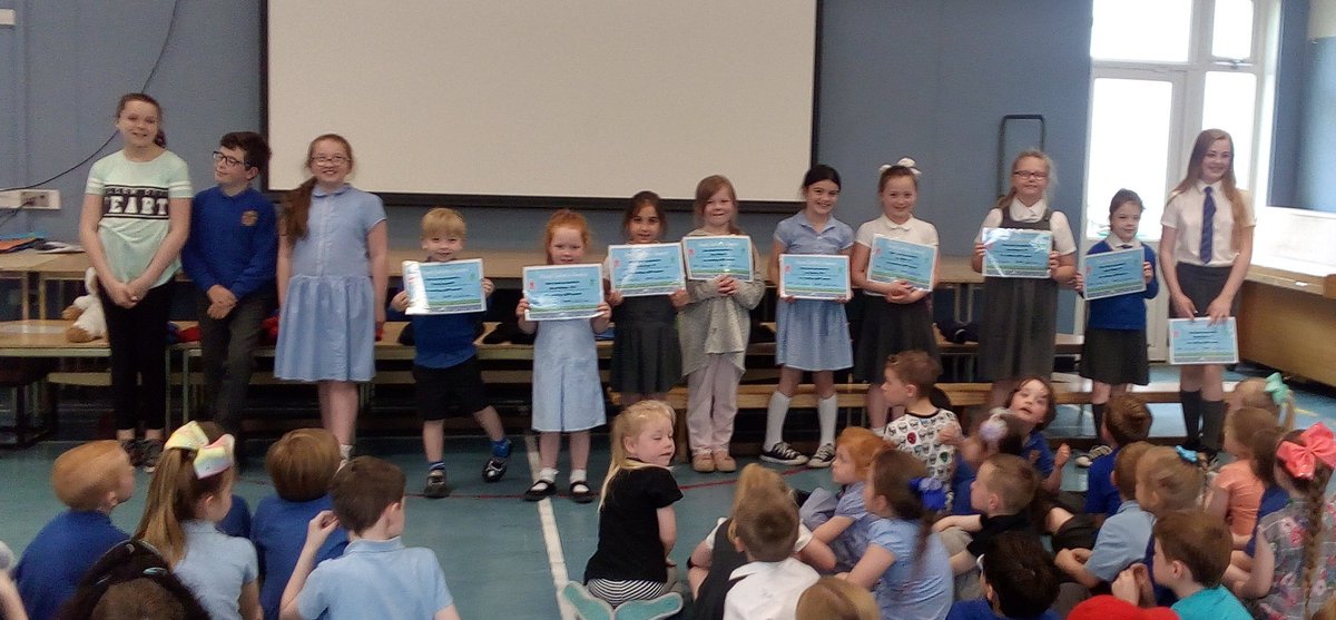 Caldercuilt's tweet image. Thank you to our JRSOs Emma, Olivia &amp;amp;  Christopher for helping Ms McMullen select the class winners of our 'Road Safety Design a Mascot competition'  &amp;amp;  congratulations to Sophie McL (P7) &amp;amp;  Kai D (P1) for our winning mascot illustration &amp;amp; name. #REVEALCOMINGSOON #JRSO