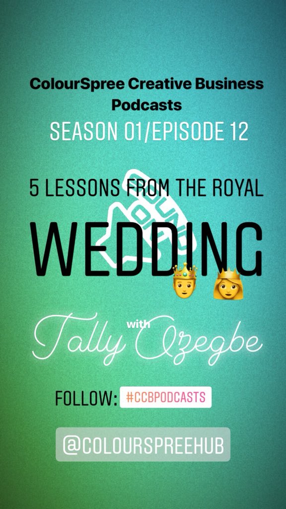 1strichestwoman's tweet photo. While the #RoyalWeddding fever is still on, I talk about 5 lessons #creatives and every #creativebusiness should learn.

Listen here: https://t.co/8MV0HtxibK

@TalentedLadies @deborahokenla @tybellotweets @MoAbudu @edomalo @Colour_Spree @Pisto_pee @akawoeyibo #crafters https://t.co/b2imy9unVl