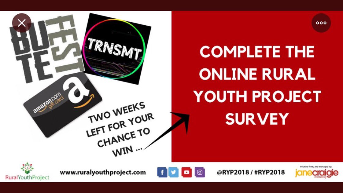 There are just two weeks left to complete the Rural Youth Project, and share your challenges and aspirations living or working in a #rural location. Please take part in this important research and help generate new opportunities for young people.