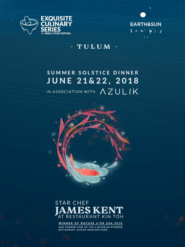WineFoodMX's tweet photo. @chefJkent from New York will cook at @AzulikTulum for two nights only to celebrate the #SummerSolstice 2018. June 21 &amp; 22. Five-course dinner with pairing. Tickets at: https://t.co/oAMMA40DZD #Tulum https://t.co/sAyuLwoPTn
