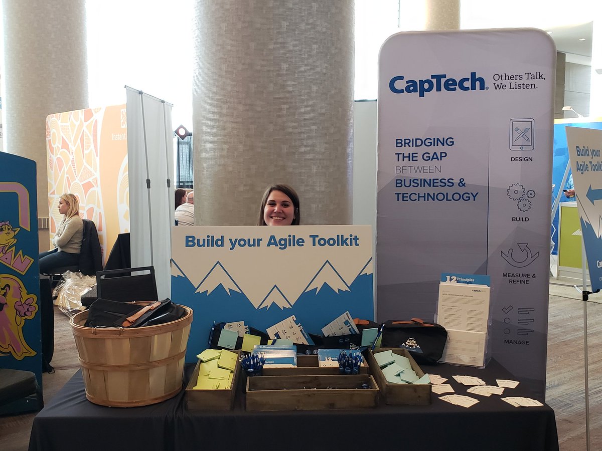 BBScrummin's tweet photo. None of this would have been possible here at #MileHighAgile without our fearless event coordinator Mary Reece. Many thanks from the #CapTechDen team. @CapTechListens @AlohaAgile https://t.co/D6g3EIekg3