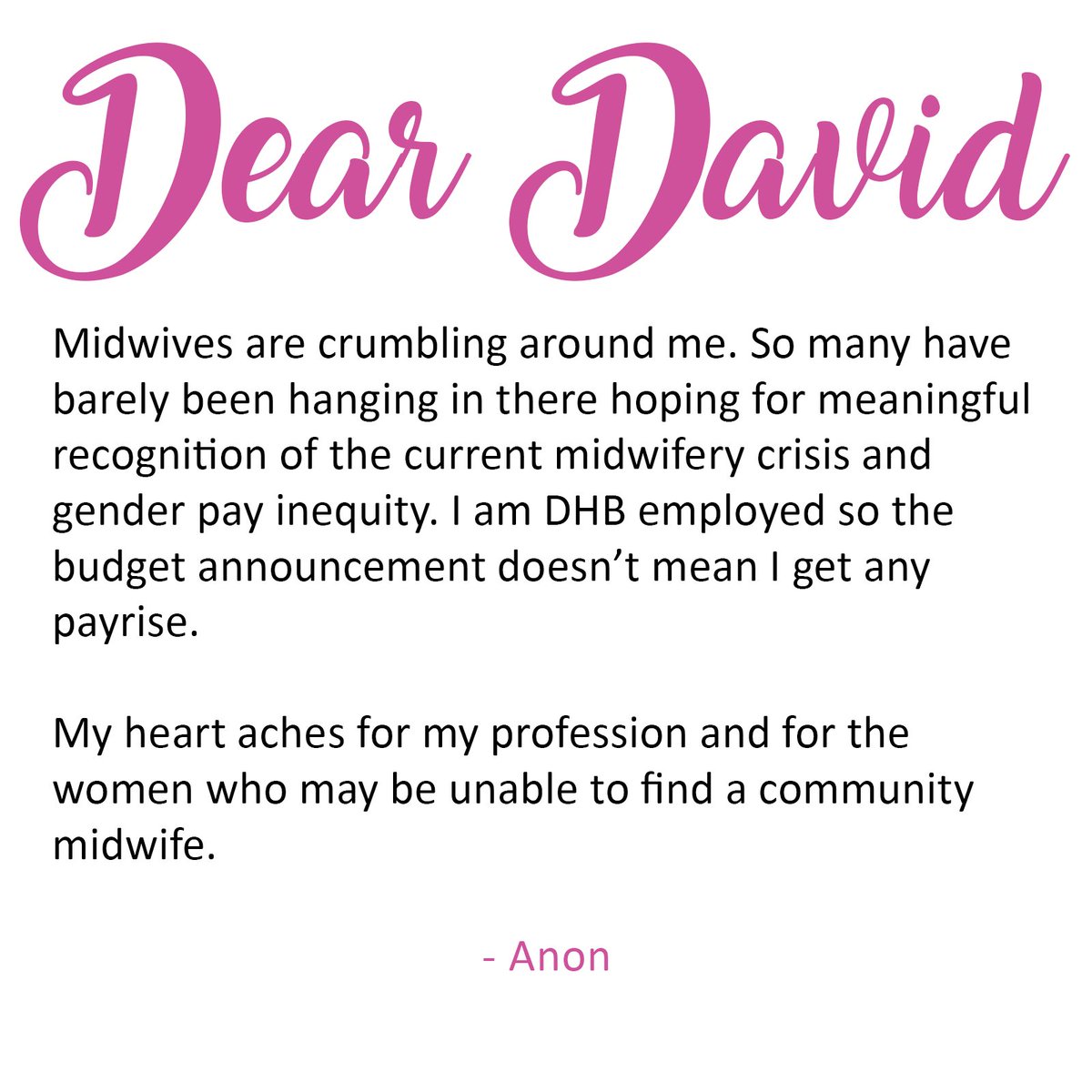 deardavidclark's tweet photo. #DearDavidClark #SaveTheMidwives https://t.co/kbU7BweOgL