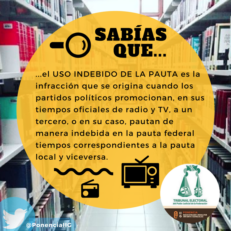 PonenciaIIG's tweet photo. #SabíasQue en las próximas #Elecciones2018 se puede dar el uso indebido de la pauta...
#EntéraTE #EstamosListos #Proceso2018 @TEPJF_informa https://t.co/q9GD9BXzN3