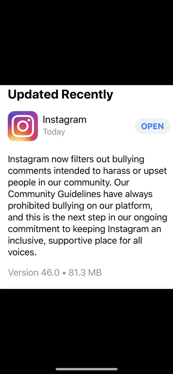 billbakho's tweet photo. Well done @instagram! Social Media should be fun and safe. #stopbullying #instagram #socialmedia #truth #everyoneupdate #update #updateinstagram https://t.co/h9oHkOWxwa