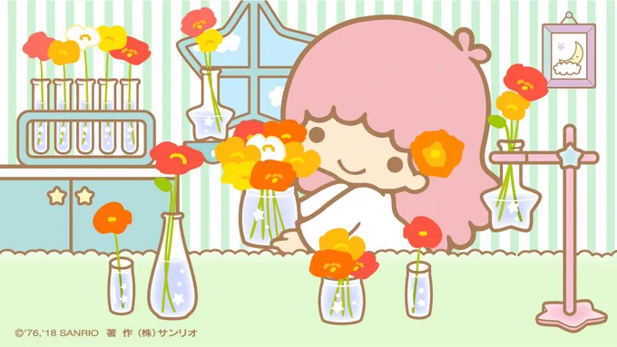 おはよう☆ 今朝、お花畑で摘んできたポピーをいけてみたの☆ 空きガラスを花瓶の代わりにどうかしら? 