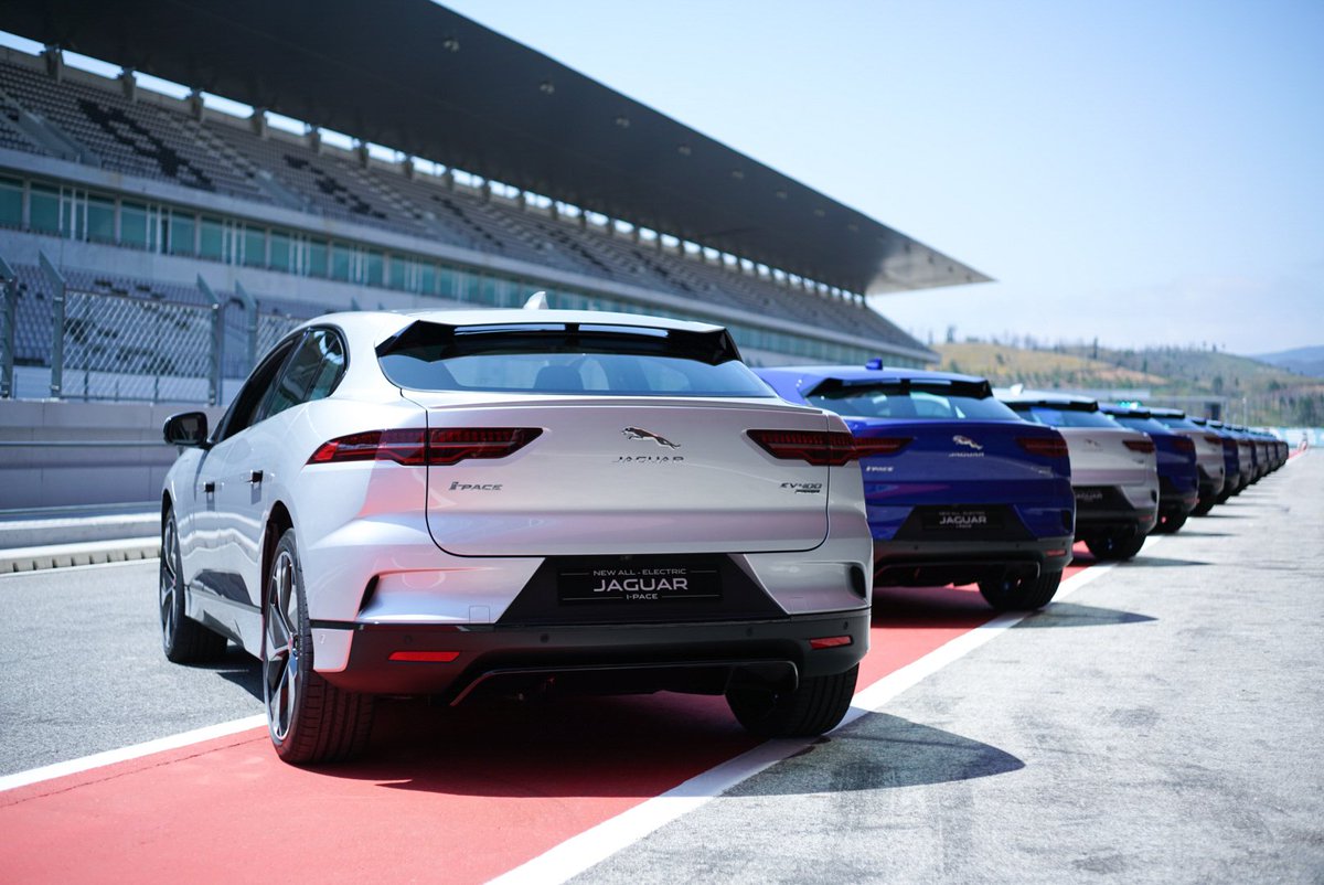 RecombuCars's tweet photo. We cannot say anything about how the Jaguar I-Pace drives just yet, so here are some photos of the 'S' variant waiting to blast around the track. #jaguar https://t.co/dTij4BP7iX