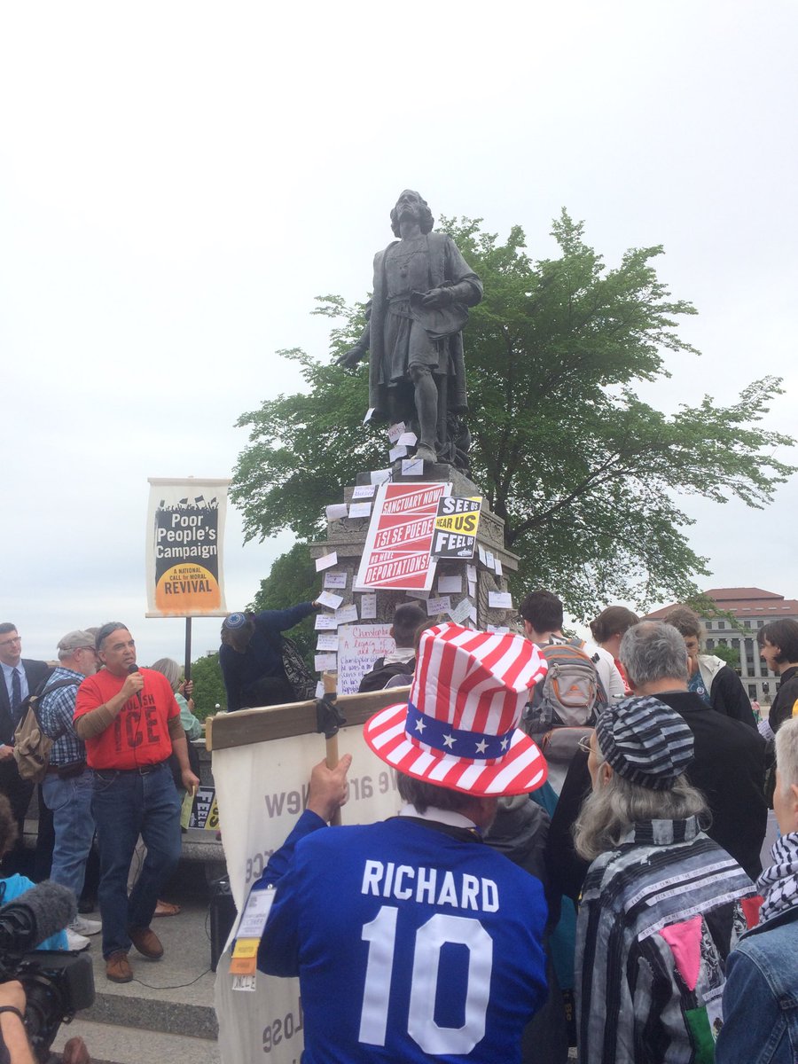 We’re telling the truth about this monument to colonization today. #PoorPeoplesCampaign