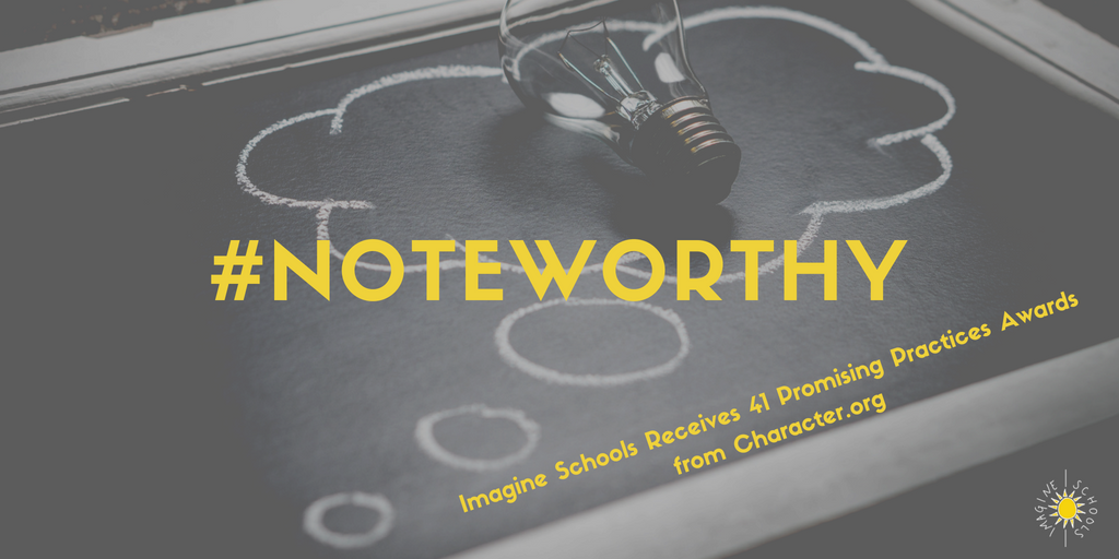 ImagineCharters's tweet photo. We're so excited to announce the 2018 Imagine campuses that received Promising Practice Awards from @CharacterDotOrg! Read our latest #Noteworthy blog for all the details: https://t.co/9Vp2vKGVlo. @IBCPreK8 @ImagineSLSchool @ImagineMV @HopeCommunityCS #imaginecharters #character https://t.co/W1lfNmGKJy