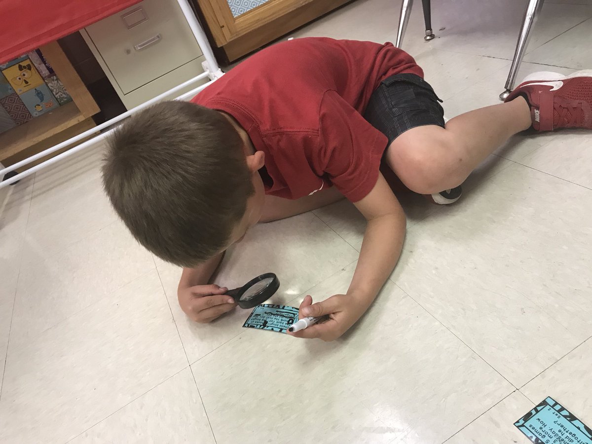 MrsWright1st's tweet photo. Word problem detectives 🔍 #FESFamily17 #FES2017 #math #summeriscoming #justkeeplearning https://t.co/Oasq7Oiebk