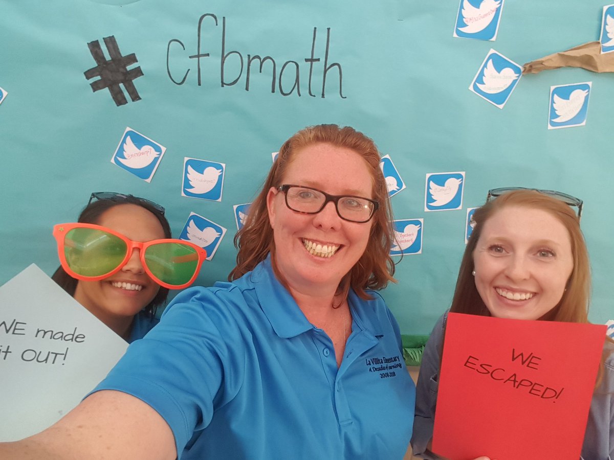 MissJShields1's tweet image. We escaped! Math teachers rock! @MrsCappsLAV @CFBISD @LaVillitaElem @LAV4thGrade #stellar #cfbmatterstome #cfbmath