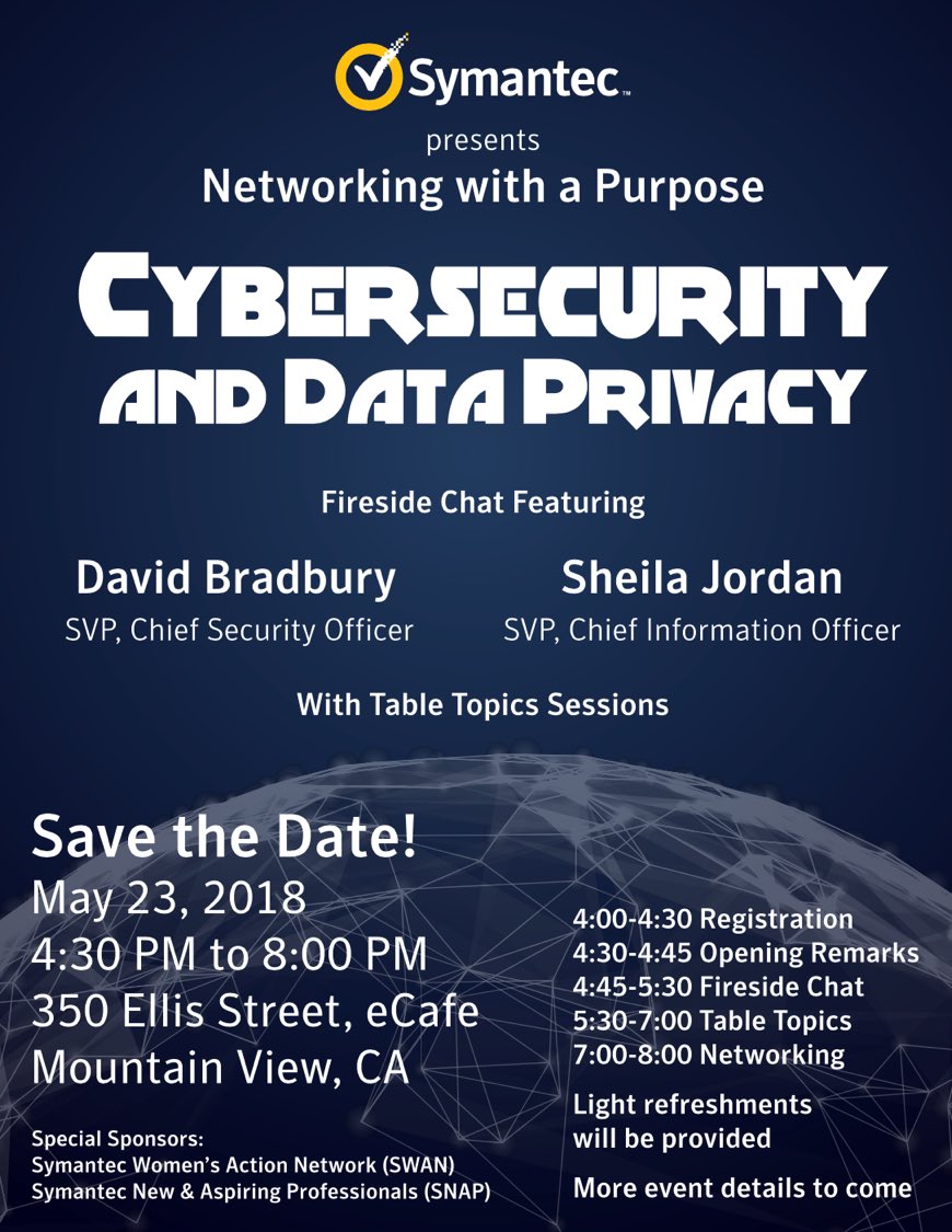 nwap_sv's tweet image. 2 days countdown ⏱ to our next ‘Networking With A Purpose -Silicon Valley’ inter-company event.Looking forward to joining ~200 women &amp;amp; men from 13+ Bay Area companies to discuss, learn &amp;amp; share best practices on ‘Cybersecurity &amp;amp; Data Privacy’ #nwap_sv #WomenInTech #cybersecurity
