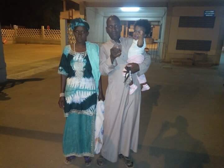 Salamata is reunited with her family after being in the US for 11 months receiving surgery