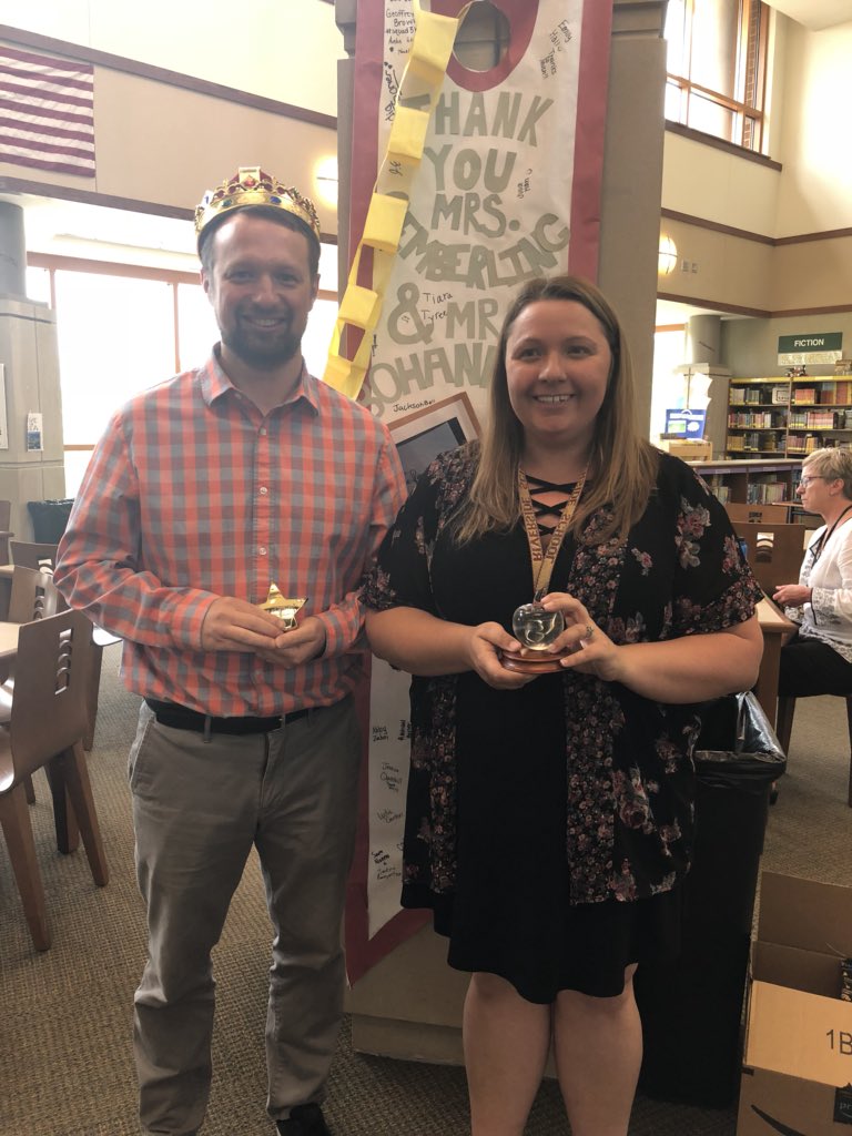 RSIHawks's tweet photo. It is such a joy to celebrate Lisa Finn, Teacher of the Year, and Eric Day, Honor &amp; Excellence Award! @RSIHawks @RSIMusicFinn @rsi_library #dedication https://t.co/sijNPtBtAS