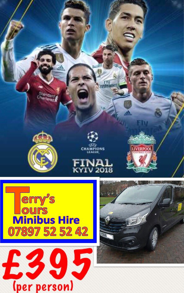 **SPACES AVAILABLE**

We have put on yet another bus for the final in Kiev but you will need to be quick as they won’t last long!

Ring 0151-321-2468 for more details #ChampionsLeague #ChampionsLeagueFinal #Kiev