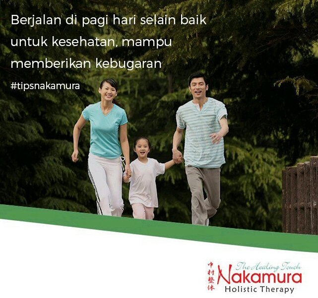 Selamat Pagi,gusy

Berjalan di pagi hari baik bagi kesehatan anda selain udara yang masih bersih , juga memberikan kebugaran bagi tubuh,memperlancar sirkulasi darah serta masih banyak lagi manfaatnya.

Ayo,sehat bersama Nakamura ambon !!!

Sehat badan nya,lancar puasanya 😉😄