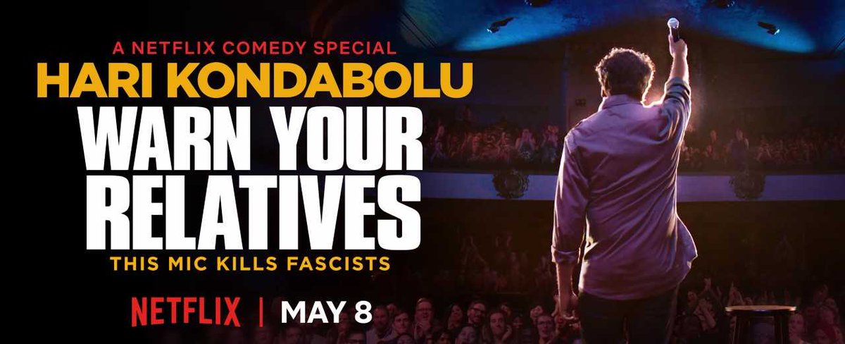 moagency's tweet photo. Look for our new @Netflix @harikondabolu “Warn Your Relatives” artwork on a billboard near you! The new special from this whip-smart and hilarious stand-up comic is streaming now on #Netflix.
To see more work like this, visit https://t.co/N6iWGW0LE8 #MidnightOilers #AgencyLife https://t.co/EQqyJ03wLP