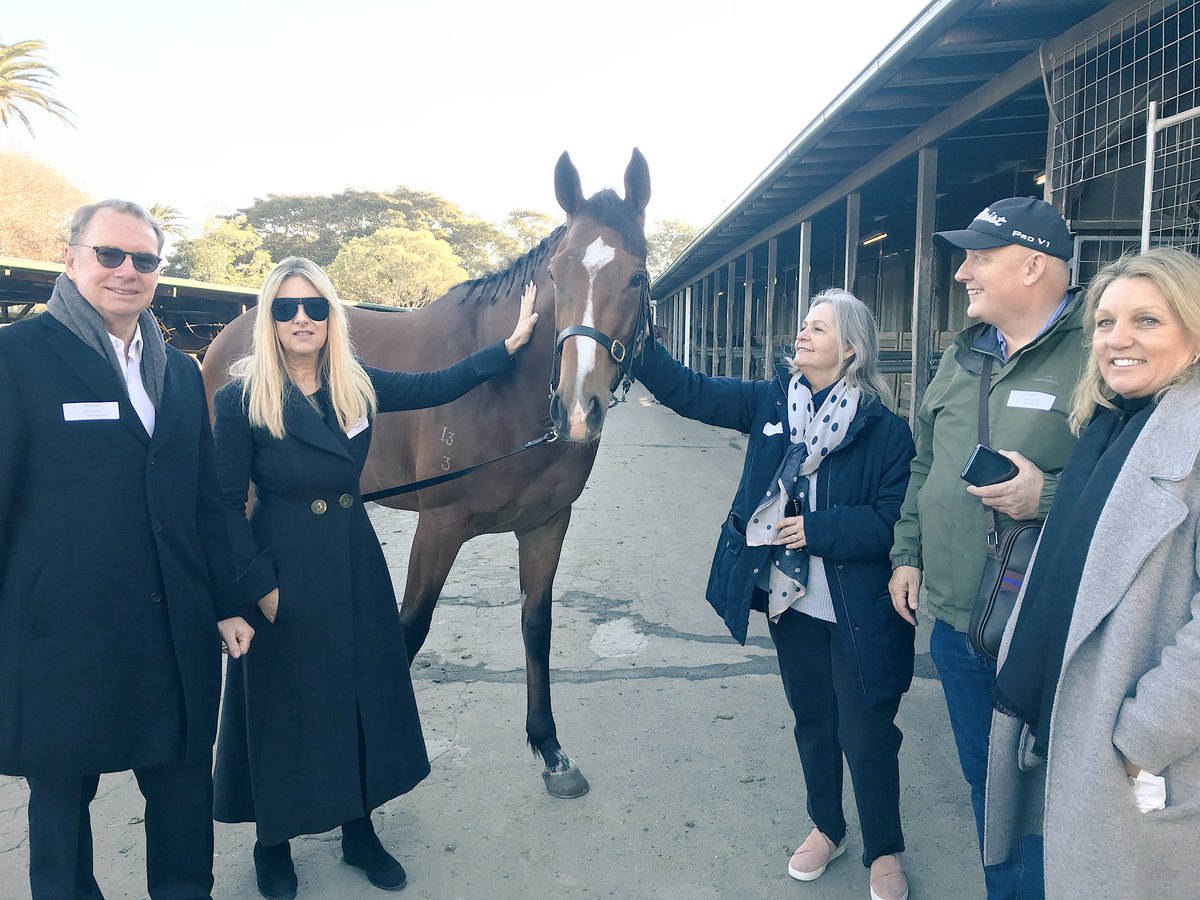 HighclereRacing's tweet photo. Fantastic to share first light this morning with @GaiWaterhouse1 and her team at Randwick to see Boudicea Belle and Joshua Reynolds put through their paces. The best in the business at welcoming owners! #htra #stablevisits #tullochlodge https://t.co/Xb0FkHDrKT
