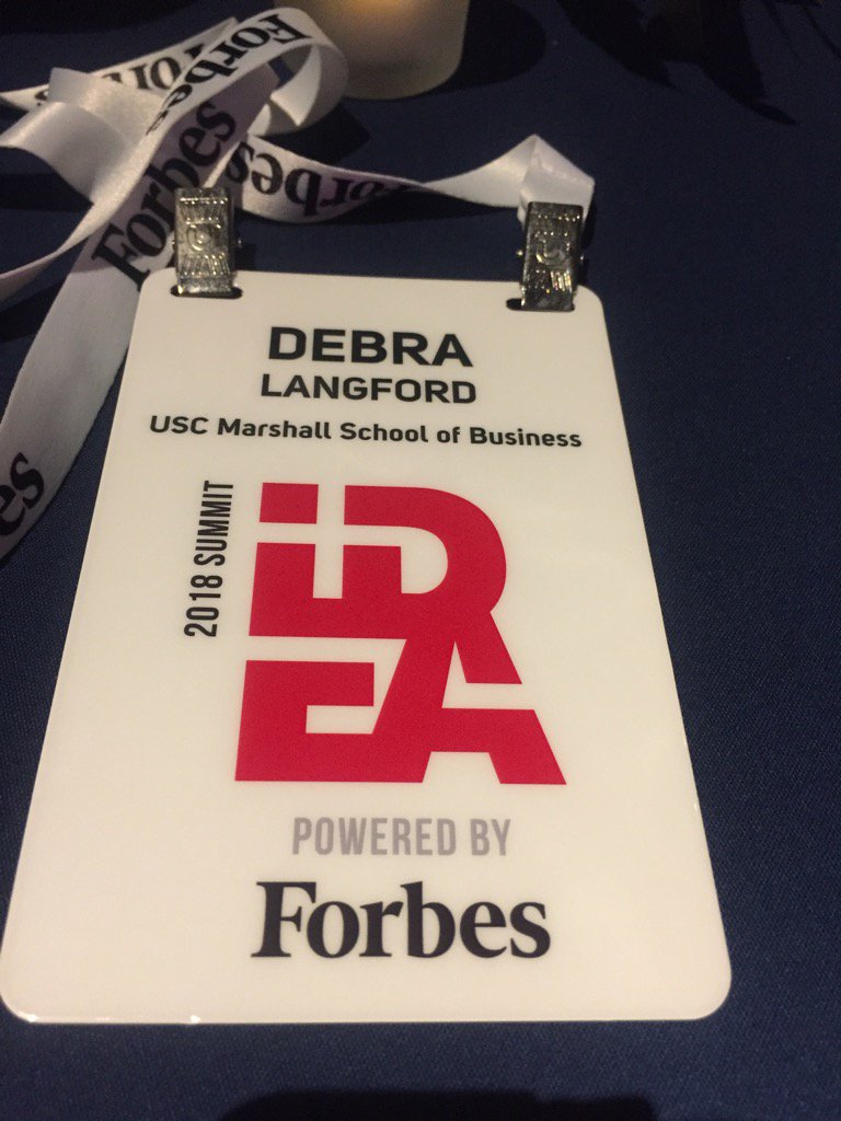 DebraLangford's tweet photo. Proud to be a part of IDEA and Forbes Summit for @USCMarshall https://t.co/BG3GpssEZK