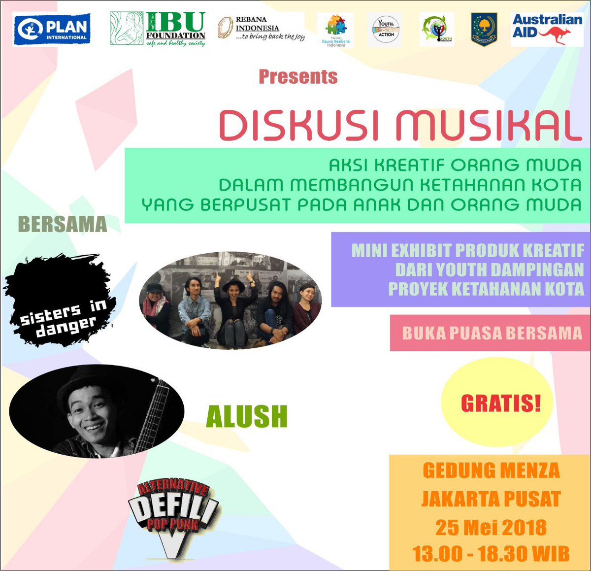 Yuk...Hadir 

Diskusi Musikal

Aksi Kreatif Orang Muda Dalam Membangun Ketahanan Kota yang Berpusat pada Anak dan Orang Muda 

#YukKitaPetakan
#mappingCompetition2018
#MappingParty2018
#MappingForHumanity
#SiapUntukSelamat
#OpenStreetMap
cc:<a href="/BPBDJakarta/">BPBD DKI JAKARTA</a> <a href="/baznas_btb/">BaznasTanggapBencana</a>