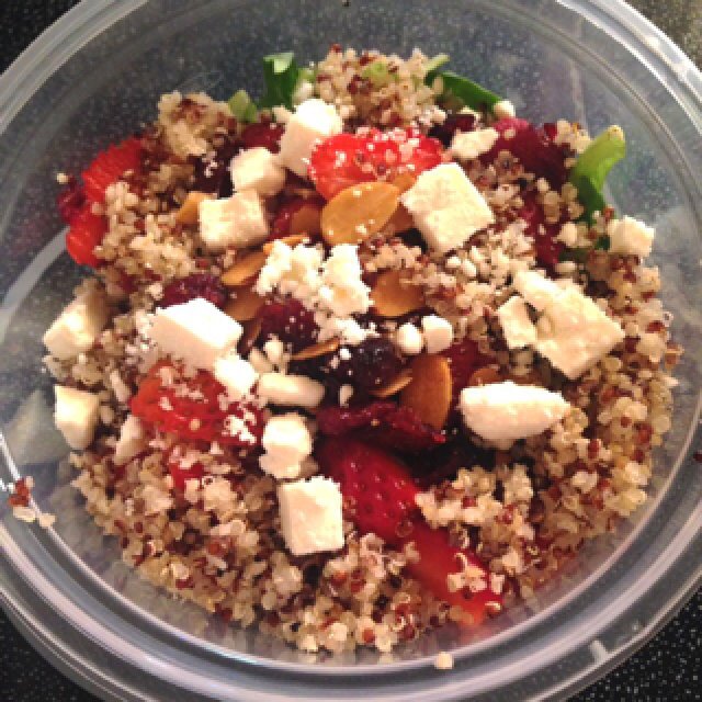madeinmaine1979's tweet photo. We made summer salad with #EasySuccessQuinoa in just 10 minutes!!
Add spring mix, strawberries, raspberries, cranberries, honey roasted almonds, feta and strawberry vinaigrette and it's summer in a bowl!! Thank you @successrice & @influenster!! #gotitfree #momlifevoxbox https://t.co/l0xnaRLctj