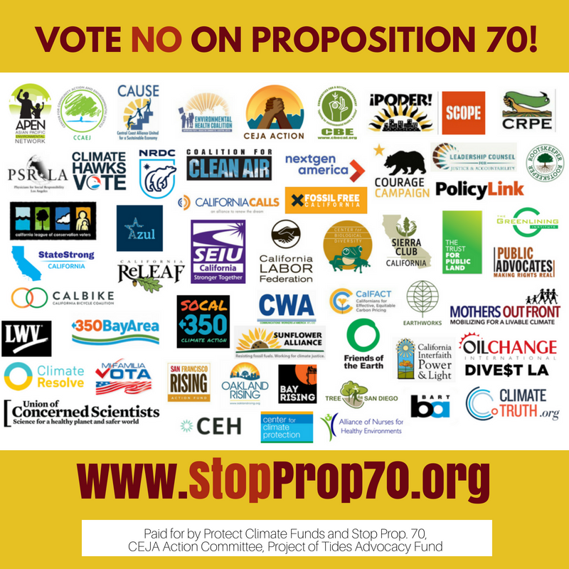 cejaaction's tweet photo. Join 50+ organizations who oppose Proposition 70 and let’s unite to #StopProp70! https://t.co/JMNra8BIHq