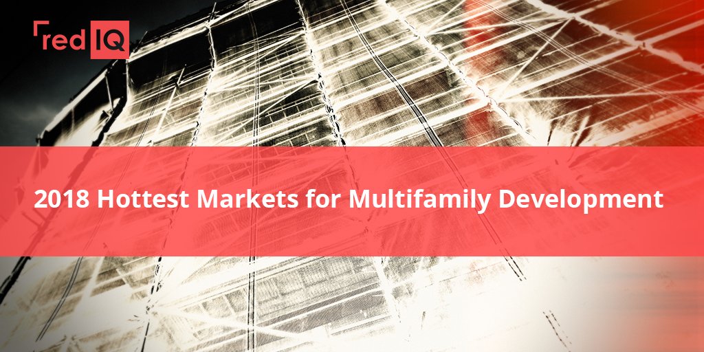 Coming soon: redIQ's first annual report on the hottest markets in the nation for #multifamily development. Sign up today to have it delivered direct to your inbox: bit.ly/2rI6kAR