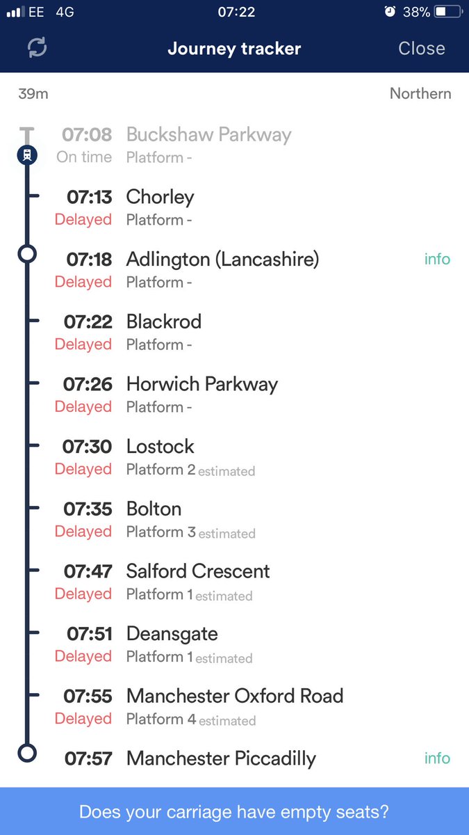 Nicholef92's tweet photo. @nationalrailenq @northernassist @AndyBurnhamGM and again. Absolute joke!! https://t.co/d4wSl4UQ4w