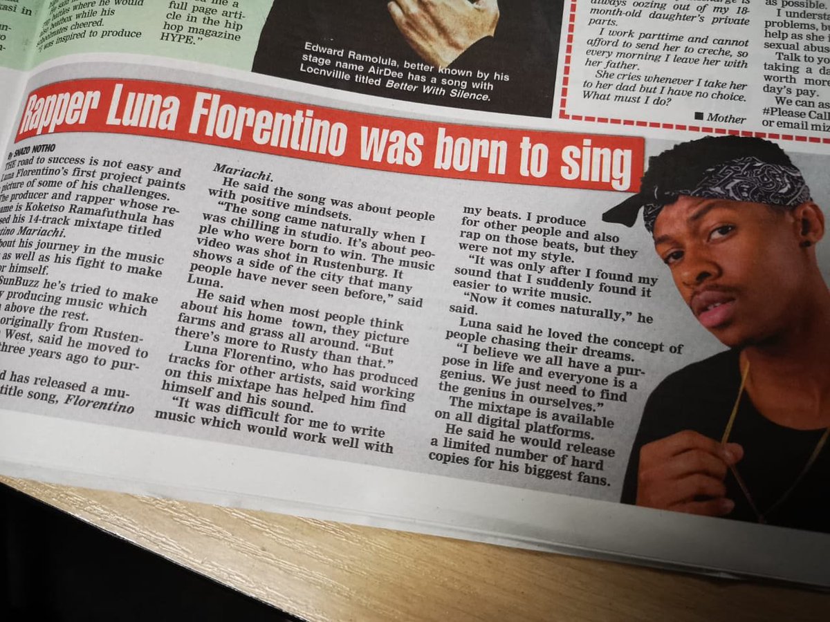 LunaFlorentino_'s tweet photo. And in today's Daily Sun: #FlorentinoMariachi 🤘🏾📰🗞 https://t.co/niV7WlYfAZ